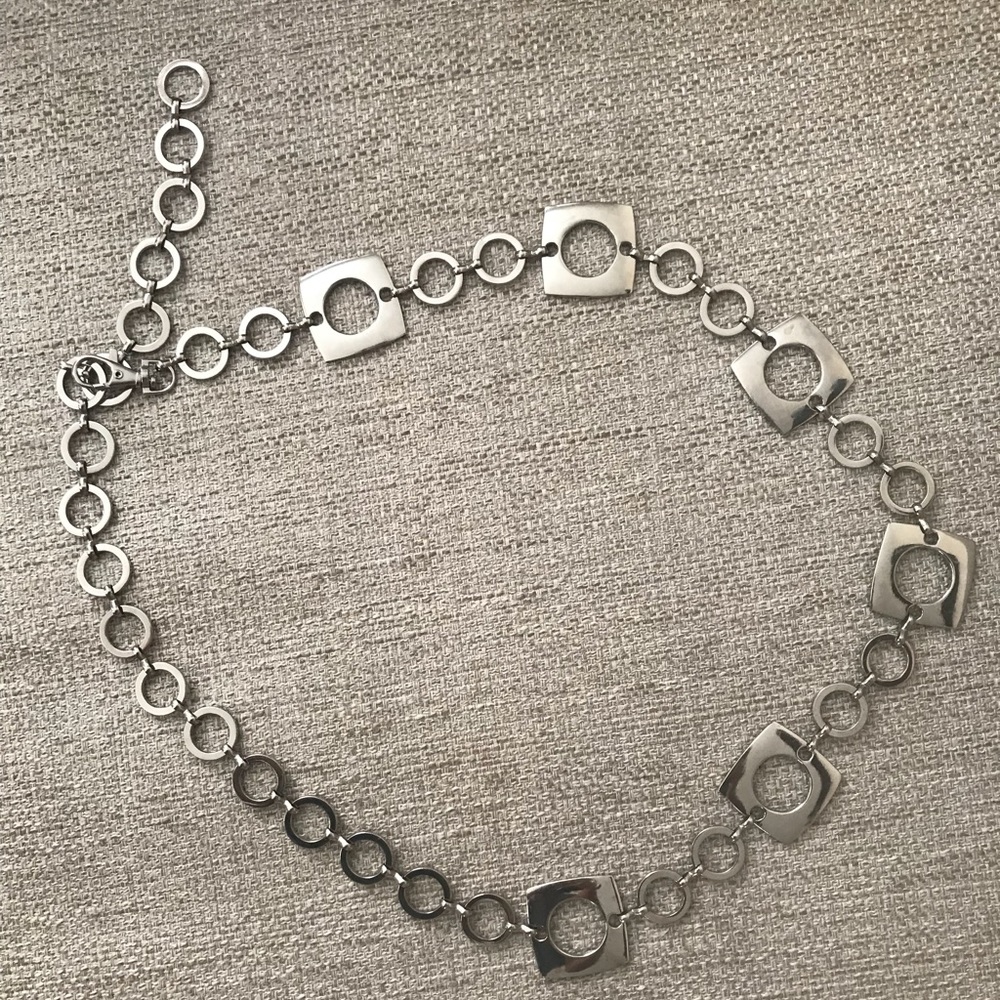 90s Inspired Silver Chain Belt